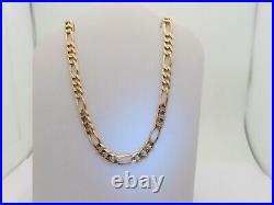 14k Boys Gold Chain Necklace Texas Jewelry Figaro Solid Gold Large Heavy N447