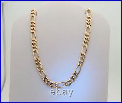 14k Boys Gold Chain Necklace Texas Jewelry Figaro Solid Gold Large Heavy N447