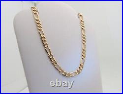 14k Boys Gold Chain Necklace Texas Jewelry Figaro Solid Gold Large Heavy N447