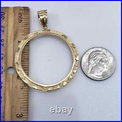 14k Real Solid Yellow Gold Nugget 50 Pesos Coin Bezel Frame 14k Real Solid Yellow Gold Nugget 50 Pesos Coin Bezel Frame