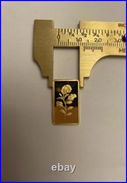 14k Solid Gold 6 Prong Bezel frame 2.5 gram Pamp Suisse Rosa rose Gold Bar