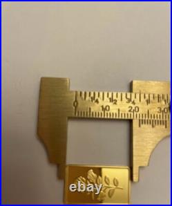 14k Solid Gold 6 Prong Bezel frame 2.5 gram Pamp Suisse Rosa rose Gold Bar