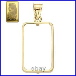 14k Solid Gold 6 Prong Bezel frame 2.5 gram Pamp Suisse lady Fortuna Gold Bar