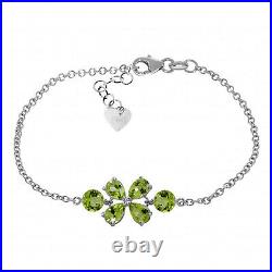 14k. Solid Gold Bracelet With Natural Peridots