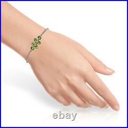 14k. Solid Gold Bracelet With Natural Peridots