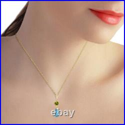 14k. Solid Gold Necklace With Blue Topaz & Peridot