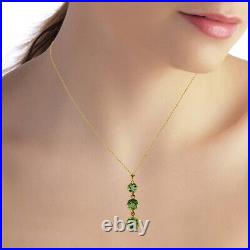 14k. Solid Gold Necklace With Natural Peridots