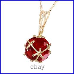 14k. Solid Gold Necklace With Natural Rubies