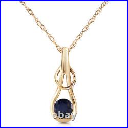 14k. Solid Gold Necklace With Natural Sapphire