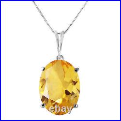 14k. Solid Gold Necklace With Oval Citrine