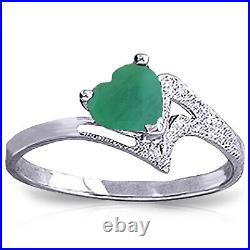 14k. Solid Gold Ring With Natural Emerald