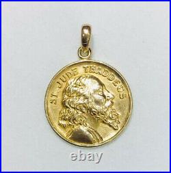 14k Solid Yellow Gold Round Coin Pendant 4Grams(399$)