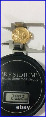 14k Solid Yellow Gold Round Coin Pendant 4Grams(399$)