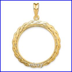 14k Yellow Gold Braided Prong Set US $10 Liberty Coin Bezel 14k Yellow Gold Braided Prong Set US $10 Liberty Coin Bezel
