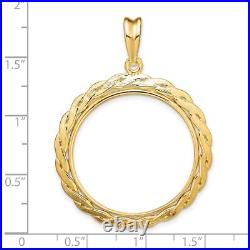 14k Yellow Gold Braided Prong Set US $10 Liberty Coin Bezel 14k Yellow Gold Braided Prong Set US $10 Liberty Coin Bezel