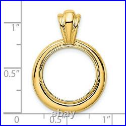 14k Yellow Gold Concentric Prong Set 1/10 oz American Eagle Coin Bezel