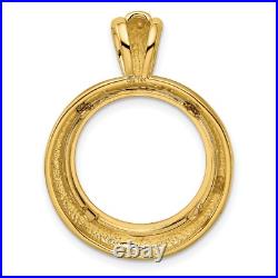14k Yellow Gold Concentric Prong Set US Barber Dime Coin Bezel 14k Yellow Gold Concentric Prong Set US Barber Dime Coin Bezel