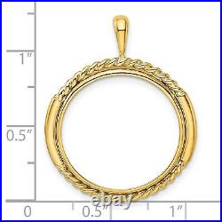 14k Yellow Gold Double Twist Prong Set South Africa 2 Rand Coin Bezel