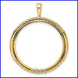 14k Yellow Gold Double Twist Prong Set US $10 Liberty Coin Bezel