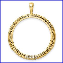 14k Yellow Gold Double Twist Prong Set US $10 Liberty Coin Bezel