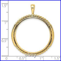 14k Yellow Gold Double Twist Prong Set US $10 Liberty Coin Bezel