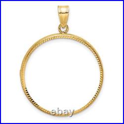 14k Yellow Gold Plain D/C Prong Set US $10 Liberty Coin Bezel 14k Yellow Gold Plain D/C Prong Set US $10 Liberty Coin Bezel