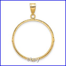 14k Yellow Gold Plain D/C Prong Set US $10 Liberty Coin Bezel 14k Yellow Gold Plain D/C Prong Set US $10 Liberty Coin Bezel