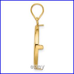 14k Yellow Gold Plain Polished Prong Set Great Britain Half Sovereign Coin Bezel 14k Yellow Gold Plain Polished Prong Set Great Britain Half Sovereign Coin Bezel