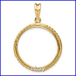 14k Yellow Gold Quadruple Twist Prong Set US $10 Liberty Coin Bezel 14k Yellow Gold Quadruple Twist Prong Set US $10 Liberty Coin Bezel