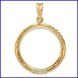 14k Yellow Gold Quadruple Twist Prong Set US $10 Liberty Coin Bezel 14k Yellow Gold Quadruple Twist Prong Set US $10 Liberty Coin Bezel