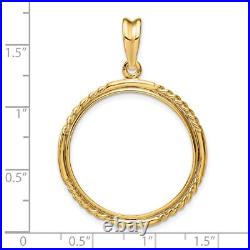 14k Yellow Gold Quadruple Twist Prong Set US $10 Liberty Coin Bezel 14k Yellow Gold Quadruple Twist Prong Set US $10 Liberty Coin Bezel
