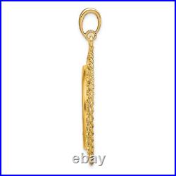 14k Yellow Gold Rope & Scroll Prong Set US $10 Indian Coin Bezel 14k Yellow Gold Rope & Scroll Prong Set US $10 Indian Coin Bezel