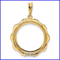 14k Yellow Gold Textured Bamboo Prong Set US Dime Coin Bezel 14k Yellow Gold Textured Bamboo Prong Set US Dime Coin Bezel