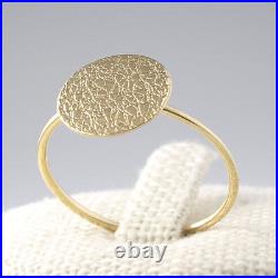 14k solid Gold ring Circle Ring Simple Ring Gold Coin ring fine ring SJR0409