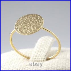 14k solid Gold ring Circle Ring Simple Ring Gold Coin ring fine ring SJR0409