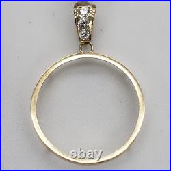 14k solid gold 4 Prong 50 pesos centenario Coin Bezel Frame pendant 14k solid gold 4 Prong 50 pesos centenario Coin Bezel Frame pendant