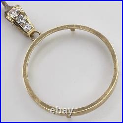 14k solid gold 4 Prong 50 pesos centenario Coin Bezel Frame pendant 14k solid gold 4 Prong 50 pesos centenario Coin Bezel Frame pendant