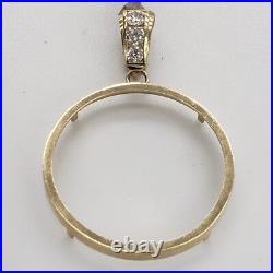 14k solid gold 4 Prong 50 pesos centenario Coin Bezel Frame pendant 14k solid gold 4 Prong 50 pesos centenario Coin Bezel Frame pendant