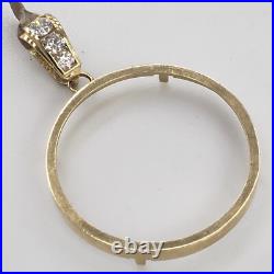 14k solid gold 4 Prong 50 pesos centenario Coin Bezel Frame pendant 14k solid gold 4 Prong 50 pesos centenario Coin Bezel Frame pendant