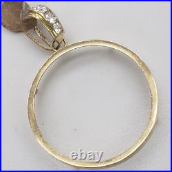 14k solid gold 4 Prong 50 pesos centenario Coin Bezel Frame pendant 14k solid gold 4 Prong 50 pesos centenario Coin Bezel Frame pendant