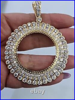 14k solid gold 50 pesos centenario Coin Bezel Frame pendant Heavy