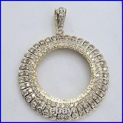 14k solid gold 50 pesos centenario Coin Bezel Frame pendant Heavy