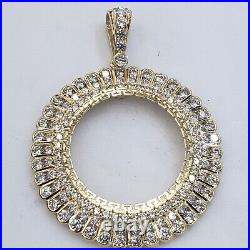 14k solid gold 50 pesos centenario Coin Bezel Frame pendant Heavy