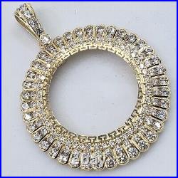 14k solid gold 50 pesos centenario Coin Bezel Frame pendant Heavy