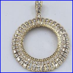 14k solid gold 50 pesos centenario Coin Bezel Frame pendant Heavy