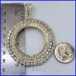 14k solid gold 50 pesos centenario Coin Bezel Frame pendant Heavy