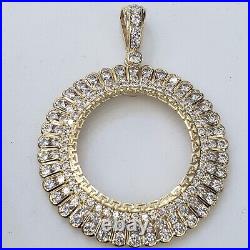 14k solid gold 50 pesos centenario Coin Bezel Frame pendant Heavy