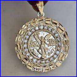 14k solid gold Mini 50 pesos centenario Coin pendant Charm Round Nugget 1.30