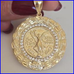 14k solid gold Mini 50 pesos centenario Coin pendant Charm Round Nugget 1.80 14k solid gold Mini 50 pesos centenario Coin pendant Charm Round Nugget 1.80