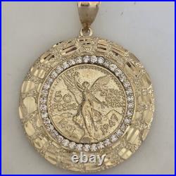 14k solid gold Mini 50 pesos centenario Coin pendant Charm Round Nugget 1.80 14k solid gold Mini 50 pesos centenario Coin pendant Charm Round Nugget 1.80